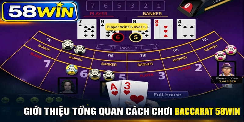 Giới thiệu tổng quan cách chơi Baccarat 58WIN